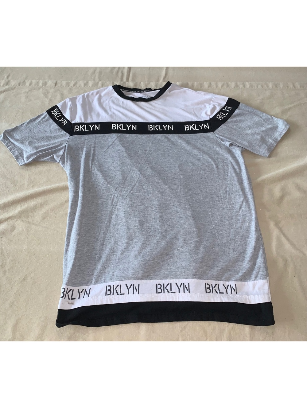 Brooklyn Laundry BKLYN gray colorblock T-shirt